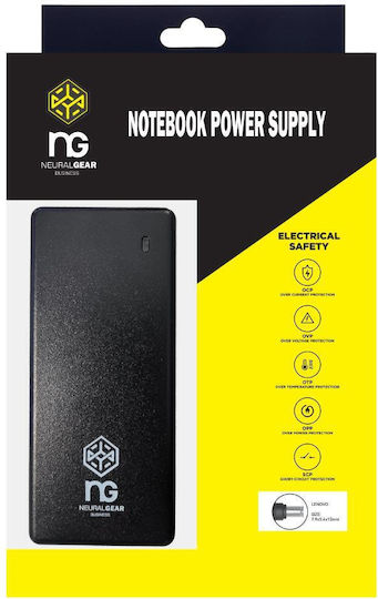 NG Φορτιστής Laptop 20V 4.5A για Lenovo με Αποσπώμενο Καλώδιο Τροφοδοσίας