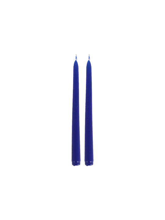 Beauty Home Decorative Taper Candle Blue 25cm