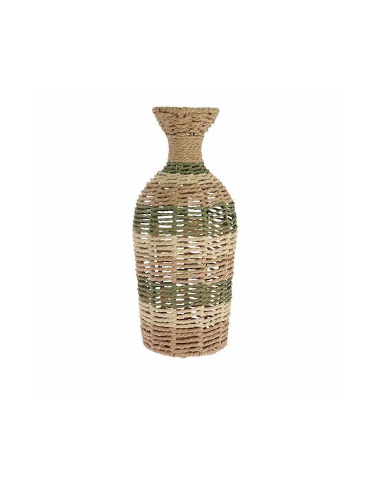 Beauty Home Decorative Glass Vase Eden Beige 15x15xH36cm