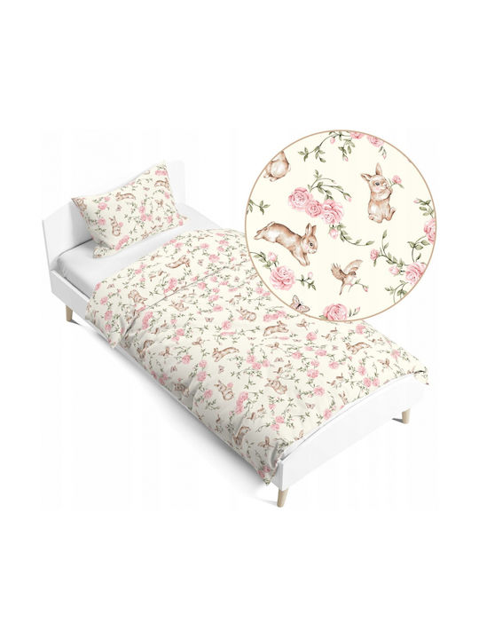 BabyMam Conținut set Husă de pilotă pentru copii Single cu față de pernă Bumbac Roz 140x200cm