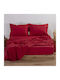 SpitiBazaar Bettlaken Super-Doppel 220x240cm. Bordeaux