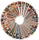 Set 30 Cardboard Bookmarks Reading Enthusiasts Library Face Design Multicolored Brown 14 X 4 Cm