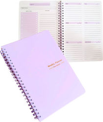 Planificator Spiral Agenda Săptămânală Organizare Tracker Obiceiuri Listă De Făcut Violet A5