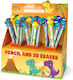 Creion Grafic I Love Dinosaur Figurina Dinosaur 3D 3 Modele Asortate 36 Bucăți Display