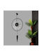 Schwarze Dekorative Metallische Wanduhr Modernes Design 40×90 Cm