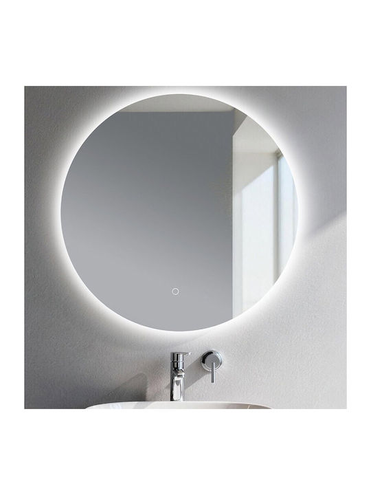 Sparke Round Bathroom Mirror Led 80x80cm White