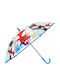 Spiderman Kinder Regenschirm Gebogener Handgriff Bunt mit Durchmesser 72cm.