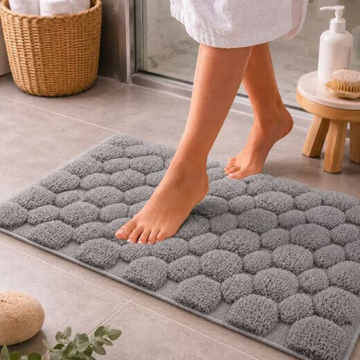 Ankor Πατάκι Μπάνιου Βαμβακερό 852123 Γκρι 50x80εκ.