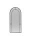 Hanah Home Arched Floor Mirror with Black Metal Frame 180x90cm