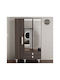 Modern Triple Door Wardrobe MDF Mirrors & Drawers Brown 120×54×208cm