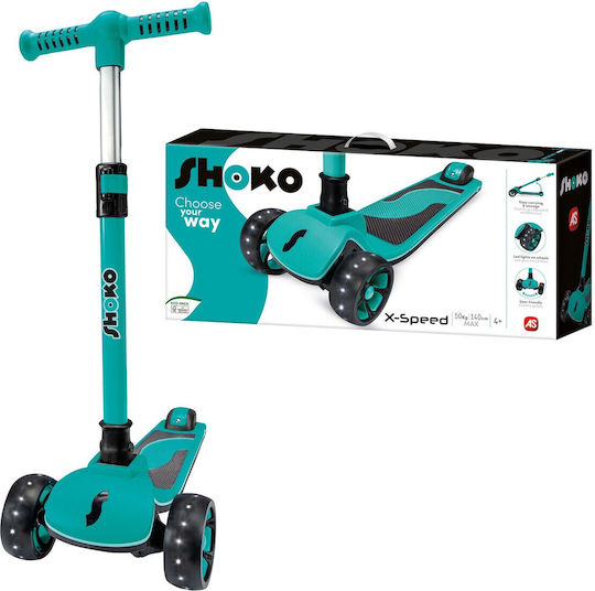 Shoko Kids Scooter Foldable X-Speed 3-Wheel for 4+ Years Minty Breeze