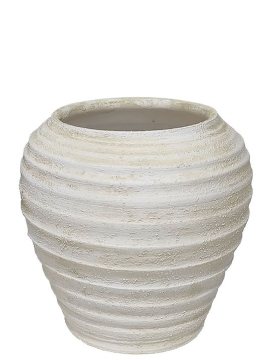 Marhome Dekorative Betonvase Beigefarbe Y25cm