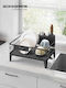 Songmics Metal Sink Strainer Black Metal 31x42x18.5cm