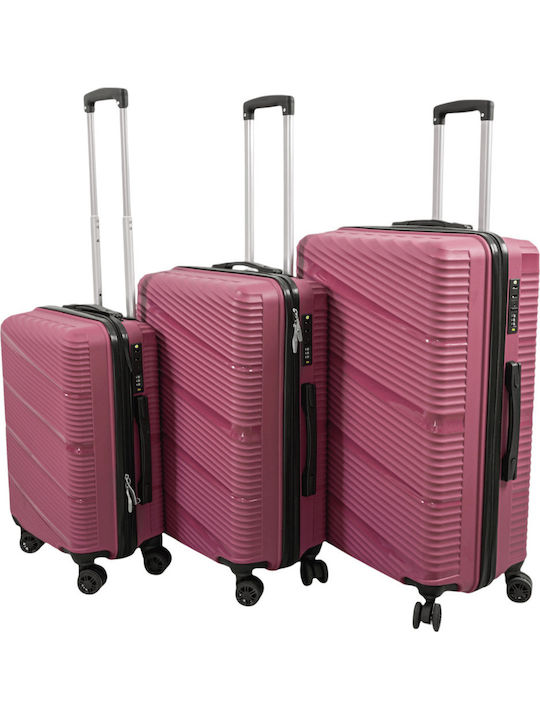 Homeone Hart Rosa Reise Koffer Mit 4 Rädern Set 3 Stück