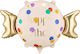 Balloon Foil Beige "happy Birthday" 5cm