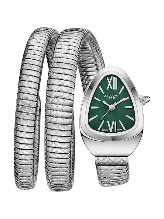 Lee Cooper Γυναικείο Ρολόι 23mm Μπαταρίας με Ασημί Μεταλλικό Μπρασελέ