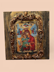 Handgemachte Heiligenikone Ectin Maria Christus Handgemachte Heiligenikone Ectin Maria Christus