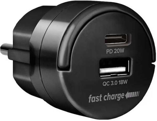SAS Einzelne Steckdose 2 Positionen mit 2 USB-A und 2 USB-C