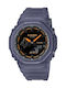 Casio Men's Watch Chronograph Battery with Blue Rubber Strap