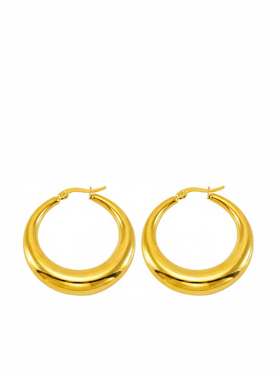 Sharks Bay Clothing Earrings Hoops made of Steel Gold Plated