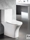 Bianco Ceramica Delia Toaletă de podea Albă