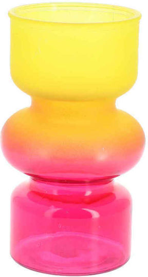 Beauty Home Glass Vase Gabriel Yellow 10x10xH18cm