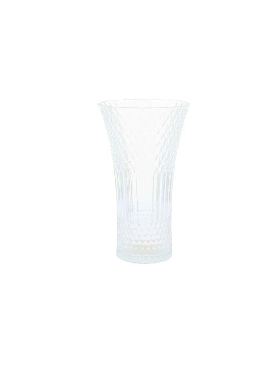 Beauty Home Decorative Glass Vase Iris Transparent Y23cm
