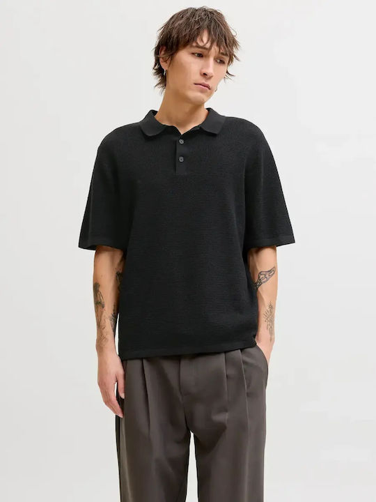 Jack & Jones Поло Тениска Черна