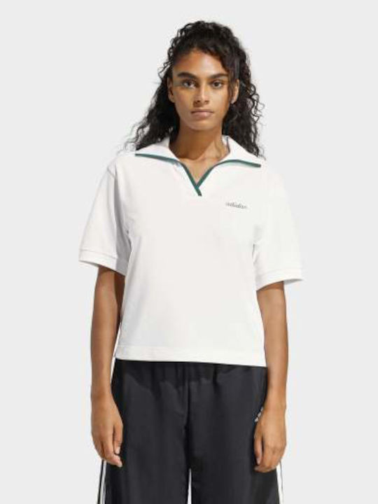 adidas Polo White/green adidas Polo White/green