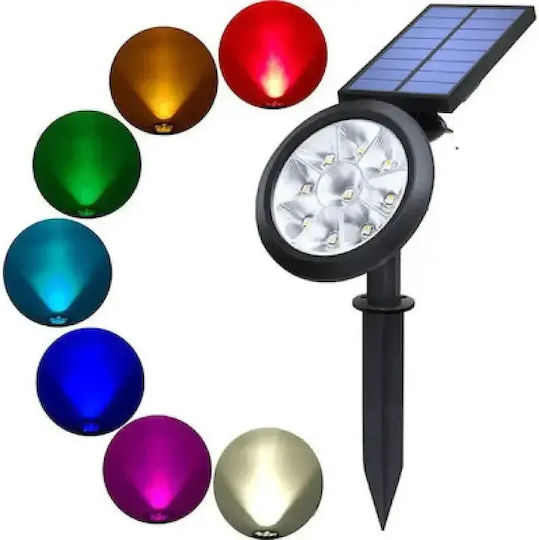 Соларна Светлина 6W RGB с Фотоклетка IP55 30смx12смсм.