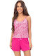 Donna Winter Damen Pyjama-Set Fuchsie