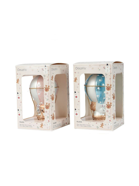 Beauty Home Γυάλινο Στολίδι Αερόστατο 6.7 X 6.7 X 12.5 Cm