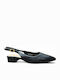 Pumps mit Riemchen & flacher Absatz Schwarz