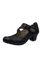 Anatomic Leather Black Heels with Strap