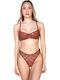 Comfort Spitzen Unterwäsche-Set für Damen BH mit Brasilien Brown
