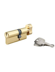 Thirard Zylinderschloss Sicherheits 90mm (30-60) mit Knauf und 3 Schlüssel Gold Thirard Zylinderschloss Sicherheits 90mm (30-60) mit Knauf und 3 Schlüssel Gold