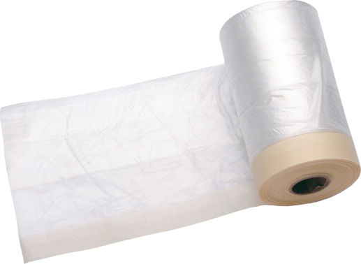Transparent Nylon Covering Film With Integrated Masking Tape For All Types Of Work 90cm X 25m Oem 27960 27960