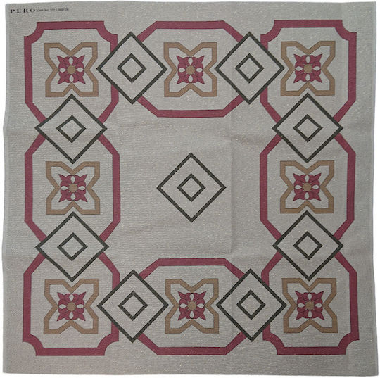 Carpet Stamped 100x100cm Etemin Knossos Sunbeam Beige Gold Pero 327