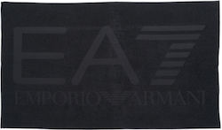 Emporio Armani Beach Towel Cotton Black Emporio Armani Beach Towel Cotton Black