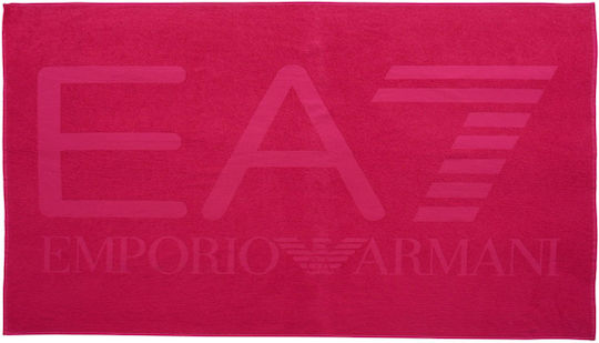 Emporio Armani Πετσέτα Θαλάσσης Βαμβακερή Ροζ
