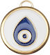 Metallic Eye White Blue Enamel 3.4x3.8cm E96 Nv-7120096