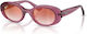 Ray Ban Ovale Kinder-Sonnenbrillen mit Polarisiert Spiegel Gläser Lila für 7-11 Jahre