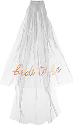 Veil Bride To Be White Rose Gold Letters