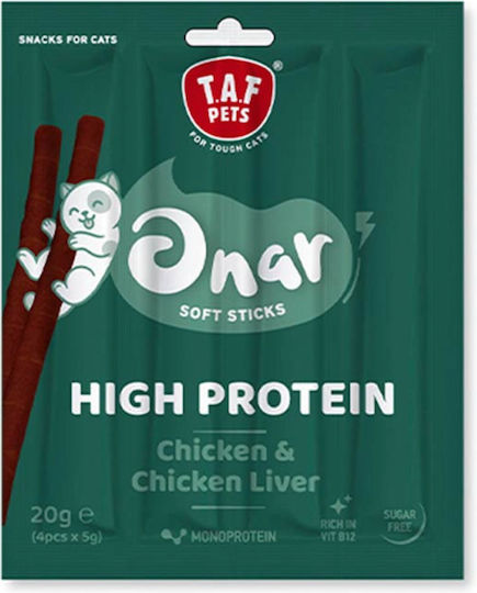 Taf Pets-onar Λιχουδιά Γάτας Soft Sticks Chicken & Chicken Liver 4x5gr 20gr