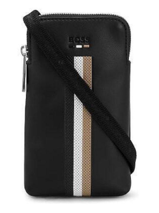 Herren Schulter / Crossbody Tasche Schwarz