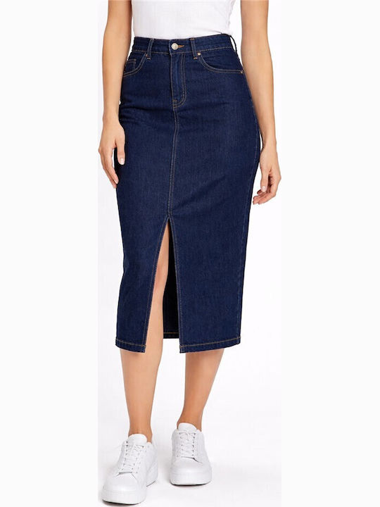 Jdy Дънково С висока талия Midi Пола Denim