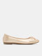 Damen Ballerinas Spitz zulaufend Gold