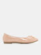 Damen Ballerinas Spitz zulaufend in Rosa Farbe