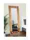 Dekorativer Wandspiegel Mit Rote Glockenblume Eiche 150x60 cm