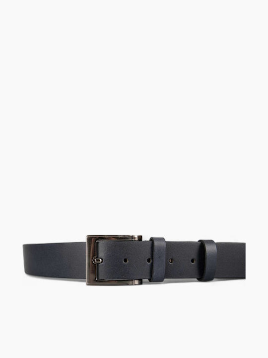 Men's Belt Leather Blue